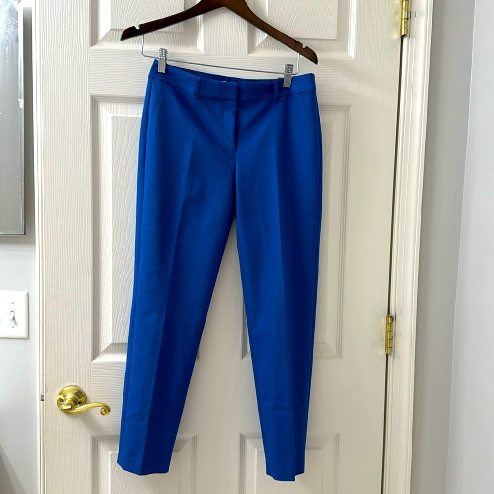 WHBM Classic Slim Ankle Stretch Pants Size 2 Royal Blue